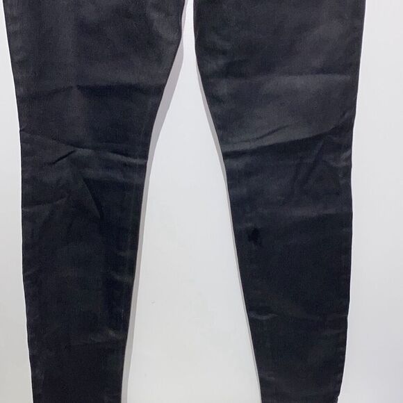 Eileen Fisher Women's Black Organic Cotton Blend Wax Coated Skinny Jeans Size 8 - Picture 7 of 10
